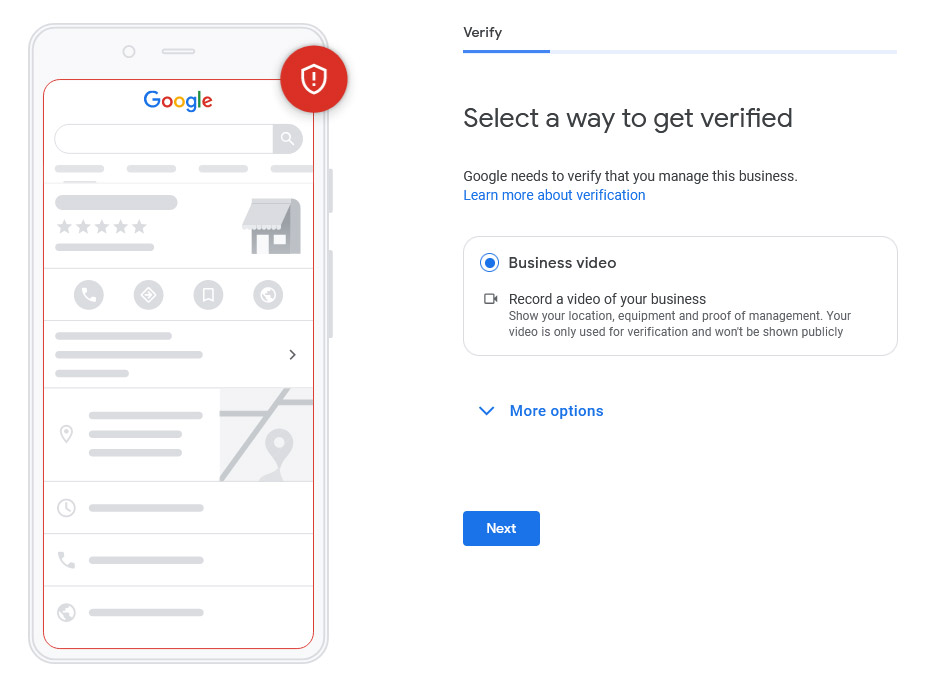 Google Business Profile - Business video verification